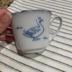 C Steel Porcelain Duck Tea cup with saucer